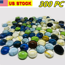 300 Pcs Mixed Color Large Glass Gems, Pebbles, Mosaic Tiles, Marbles Vas... - $15.82