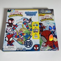Marvel Spidey Amazing Friends Scavenger Scurry Game +Foil Puzzle 48pce A... - $9.88