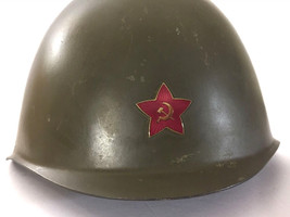 1950s Russia Czech Army Helmet with Star Hammer Sickle Emblem  - £158.07 GBP