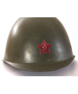 1950s Russia Czech Army Helmet with Star Hammer Sickle Emblem  - £158.27 GBP