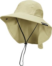 Neck Flap Sun Hat With Wide Brim - Upf 50+ Hiking Safari Fishing Caps Fo... - $38.99