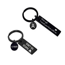 2PCS s Words Stainless Steel Keyring Keep Safe Drive Keychain - £10.07 GBP