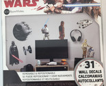 Star Wars Peel &amp; SticRemovable Wall Decals 31 Wall Decals New Original P... - £4.66 GBP