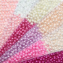 1000 Glass Pearl Beads 4mm Assorted Pastel Lot BULK Jewelry Supplies Mix - $16.82