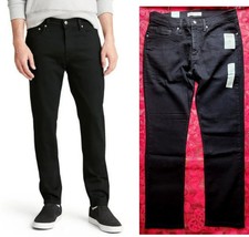 Signature Levi Strauss &amp; Co Mens Slim Fit Jeans Gothic Black Premium Denim New - £18.31 GBP