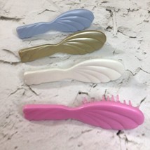 Mattel Barbie Doll Hair Brushes Lot Of 4 Replacement Accessories Blue Go... - $9.89