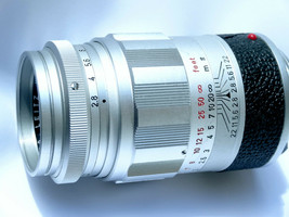 Leitz Wetzlar Elmarit 2.8/90 Leica-M 12-Blades Perfect Glass Silver with... - £432.56 GBP
