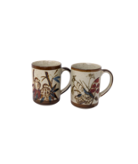 Set of 2 Stoneware Coffee Mug Cup w/ Bird Designs Unbranded - £13.97 GBP