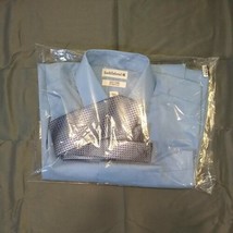 Nwt, Saddlebred Men&#39;s Button Front Shirt ~ L~ Wrinkle Free ~ Blue~ New - £14.47 GBP