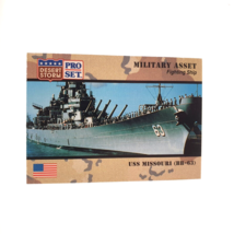 USS Missouri (BB-63) #187 Fighting Ship 1991 Pro Set Desert Storm Military Asset - £4.64 GBP