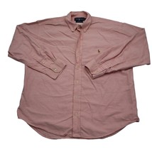 Ralph Lauren Shirt Mens 35 Pink Plain Button Up Long Sleeve Collared Dre... - £20.52 GBP