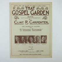 Sheet Music That Gospel Garden Clint Carpenter A Virginia Romance Antique 1923 - £39.61 GBP