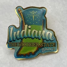 Indiana Hoosier State City Souvenir Enamel Lapel Hat Pin Pinback - £4.68 GBP