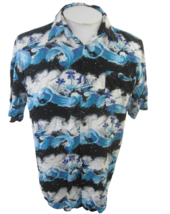 Imperial vintage Men Hawaiian camp shirt L pit to pit 23 tropical surfing ocean - £15.47 GBP