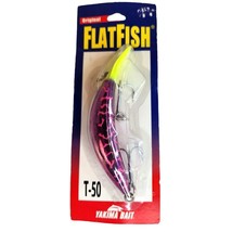 Yakima Bait Original Flatfish T-50 Fishing Lure Met Purple Pink Tiger Ma... - $32.73