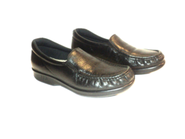 SAS Women&#39;s Simple Shoes Size 7.5 SuperSoft Moc Lites Black Loafers Moccasins - £22.19 GBP