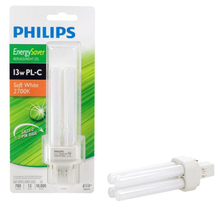 Philips 13W Equivalent CFLNI 2-Pin GX23-2 CFL Bulb, Soft White (2700K), ... - $16.79