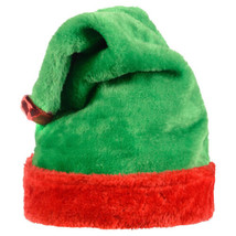 Plush Christmas Elf Hat 15&quot; x 12&quot;, Red Green, Adult - $3.85