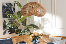 Dawson Natural Rattan Pendant Lampshade - $605.87 MXN