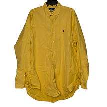 Polo Ralph Lauren Mens Shirt Size Large Yellow Classic Fit 100% Cotton P... - £23.29 GBP