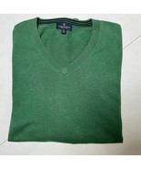 Brooks Brothers Supima Cotton Sweater Men&#39;s XL Pullover Green V Neck Lon... - $36.90 CAD