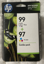 HP 99 Photo &amp; 97 Tri-Color Ink Cartridges C9517FN C9363WN C9369WN OEM Foil Packs - £15.97 GBP
