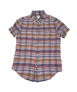 Crewcuts Plaid Linen-Blend Short-Sleeve Button-Down Shirt Boys 12 - $276.80 MXN