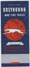 Capitol Greyhound Bus Time Tables May 15, 1946 - $17.80