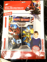 Transformers Wall Decorating Birthday Kit Optimus Prime 5 Pc Set 6 Ft - £16.99 GBP