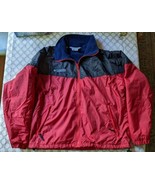 Columbia Men&#39;s Red Black Nylon Exterior Polyester Fleece Interior Large ... - £14.10 GBP