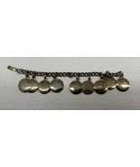 Vintage Silver Tone Round 9 Of 10 Commandments Charm Bracelet Religious - $12.64 CAD