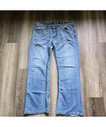 Silver Jeans Mens Size 36x32 Bootcut Leg Flap Pocket Distressed Whiskers... - £27.52 GBP