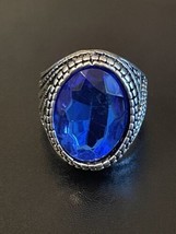 Blue Crystal S925 Sterling Silver Woman Ring Size 8 - $14.85