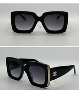 Chanel CH5435 Black Rectangle Sunglasses Gray Gradient Lens - New - $5,508.20 MXN