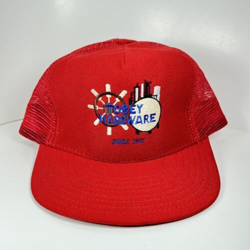 Vintage Snap Back Hat Made In USA Tobey Hardware - £12.10 GBP