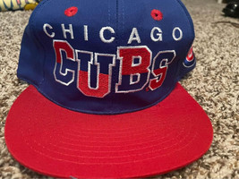 Vintage w/ Tag Chicago Cubs Annco Spell Out Snapback Hat - £15.84 GBP