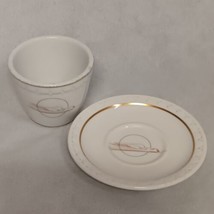 Union Pacific Winged Streamliner Coffee Cup &amp; Saucer Syracuse China 1942 1943 - £30.07 GBP