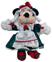 Walt Disney World Minnie Mouse Colonial 2003 Plush Christmas Dress Rattl... - £11.79 GBP