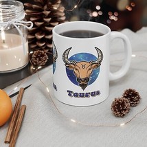 Taurus Zodiac Sign Coffee Mug, Horoscope Signs Ceramic Mug, 11oz - £9.38 GBP