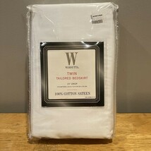 Wamsutta Twin Tailored Bedskirt 15” Drop 100% Cotton Sateen White - $19.79