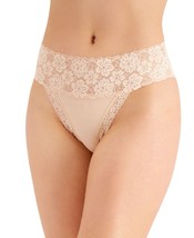 Jenni Womens Wide-Lace-Waist Thong Underwear, XX-Large, Chai - £8.55 GBP