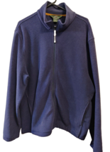 Woolrich Navy Blue Fleece Jacket Sweater Men&#39;s Size XL - £12.97 GBP