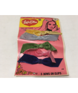 Vintage hair clips klippies n bows by Lady Ellen 5 bows on clips movie p... - $47.32 CAD