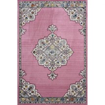 8 x 10 ft. Pink Traditional Medallion Area Rug - £231.36 GBP