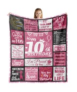 Sweet 10Th Birthday Gifts For Girls, Flannel Throw Blanket 10Th Birthday... - $45.99