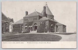 Postcard Public Library Somerville Massachusetts - £5.86 GBP