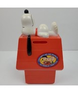 Vintage Snoopy Peanuts Dog House Coin Bank 7 x 4.25 inch - $392.32 MXN