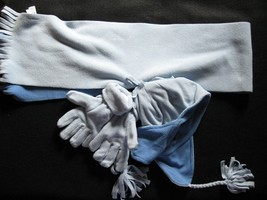  Hat-Scarf and Glove Set-Reversible-Girls - $57.10 MXN