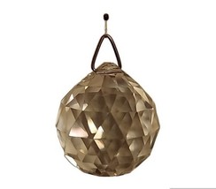 Multi Faceted Crystal Glass Prism Ball 1 1/8&quot; Diameter Hanging - £11.92 GBP