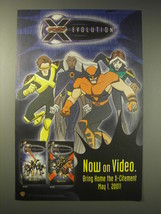 2001 X-Men Evolution Videos Advertisement - Bring Home the X-Citement - £14.72 GBP